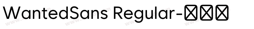 WantedSans Regular字体转换